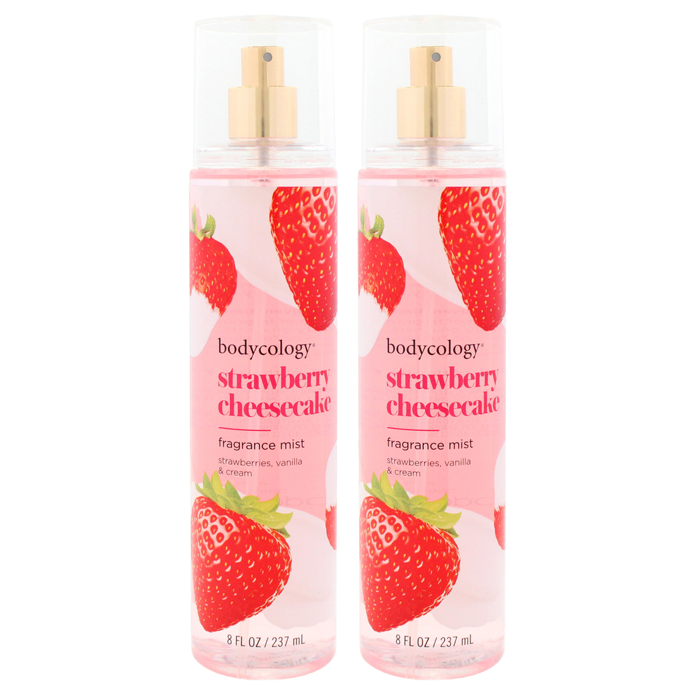 Strawberry Cheesecake by Bodycology for Women - 8 oz Fragrance Mist - Pack of 2